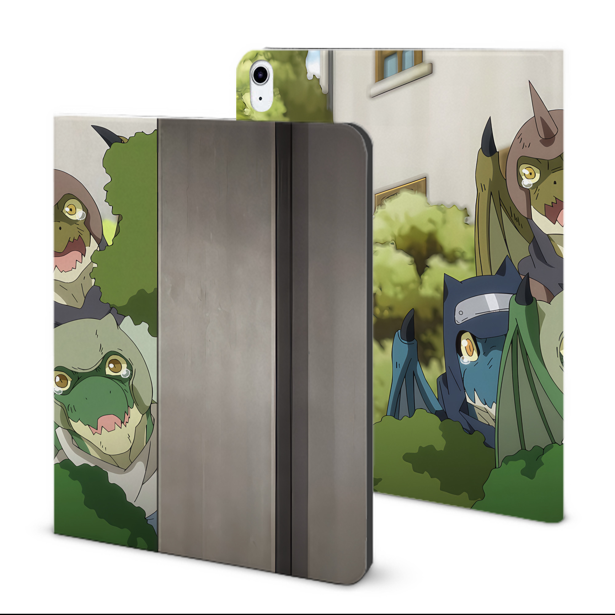 （画像用） 転スラ Regarding Reincarnated to Slime IPad ケース ブック型 PUレザー TPU 耐衝撃 軽量 薄型 ペン収納なし 全面保護 IPad 各モデル対応